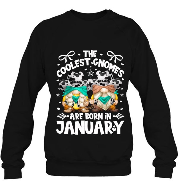 Birthday Cow Print Gnomes For Women Who Are Born In January