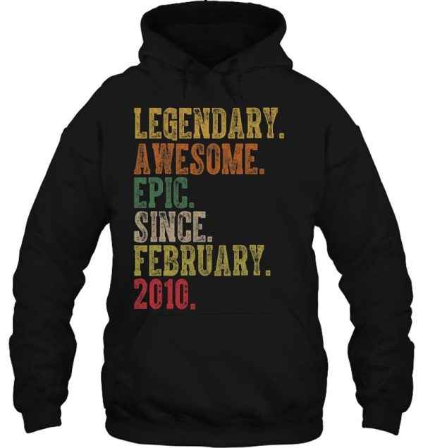 Birthday Legendary Awesome Epic Since February 2010 Gift