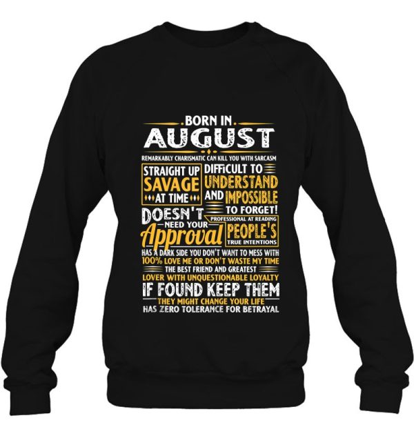 Born In August Leo Zodiac Virgo Birthday Month Fun Saying