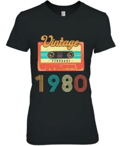 Born In Febuary 1980 40 Years Old Birthday Retro Cassette 1 Born In Febuary 1980 40 Years Old Birthday Retro Cassette 2