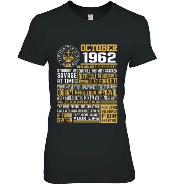 Born October Libra 1962 Birthday Gifts