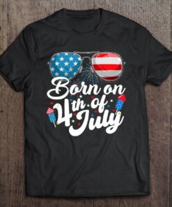 Born On 4Th Of July Birthday Sunglasses Fireworks Patriotic 1