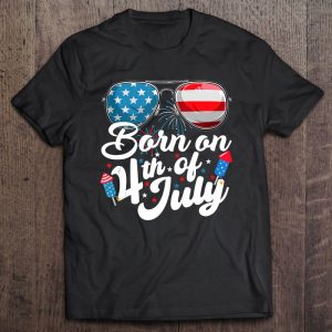 Born On 4Th Of July Birthday Sunglasses Fireworks Patriotic