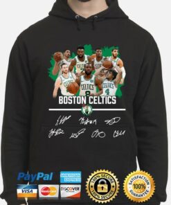 Boston Celtics Basketball Team Players Signatures T Shirt 1