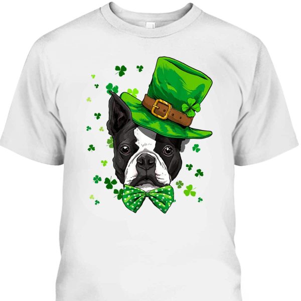 Boston Terrier Leprechaun St Patricks Day Dog Boys T-Shirt