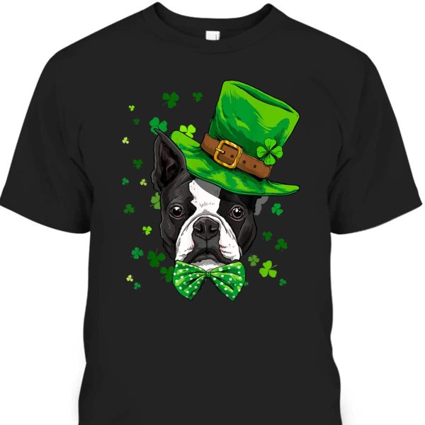 Boston Terrier Leprechaun St Patricks Day Dog Boys T-Shirt