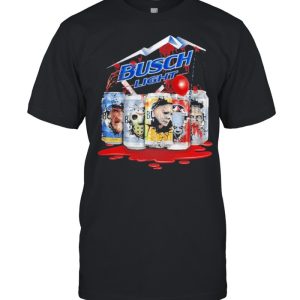 Busch Light T-Shirt Freddy Jason Michael Myers Leatherface Pennywise