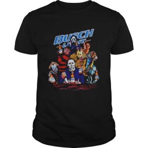 Busch Light T-Shirt Halloween Horror Characters