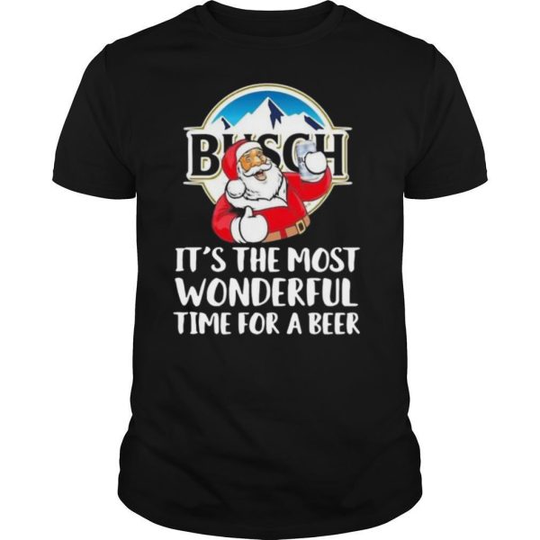 Busch Light T-Shirt Santa Claus It’s The Most Wonderful Time For A Beer