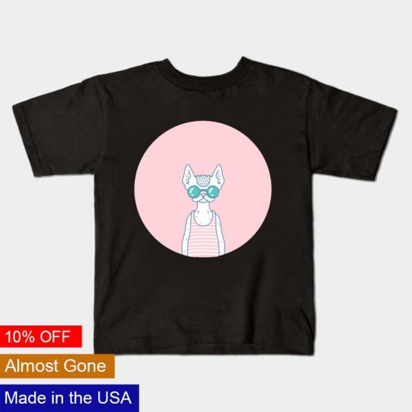 Cat pink summer shirt