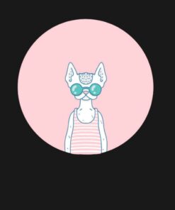 Cat pink summer shirt 2