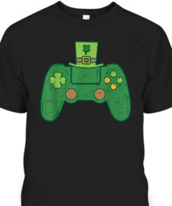Controller Irish Gamer Boys St Patricks Day T Shirt 1