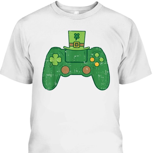 Controller Irish Gamer Boys St Patrick’s Day T-Shirt