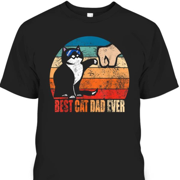 Cool Father’s Day T-Shirt Best Cat Dad Ever Gift For Cat Lovers
