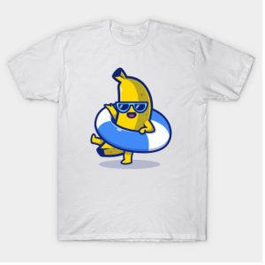 Cute Banana Wearing Balloon Summer 2022 T Shirt 1