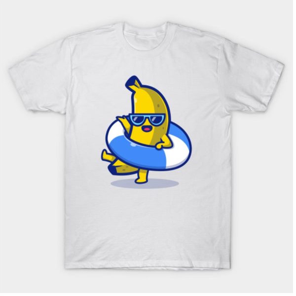 Cute Banana Wearing Balloon Summer 2022 T-Shirt