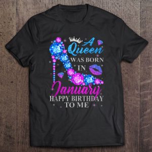 Cute High Heel Bday Girl Women A Queen Was Born In January