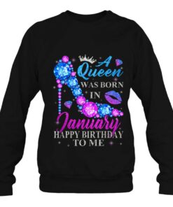 Cute High Heel Bday Girl Women A Queen Was Born In January 4