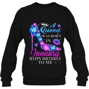 Cute High Heel Bday Girl Women A Queen Was Born In January 4