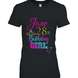 Cute June 28 Birthday Girl Shirt Party Outfit Women Girls 2