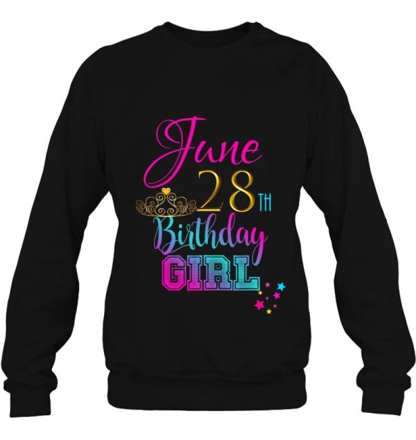 Cute June 28 Birthday Girl Shirt Party Outfit Women & Girls