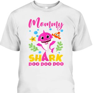 Cute Mothers Day T Shirt Mommy Shark Doo Doo Doo 2