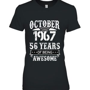 Cute October 1967 56 Years Of Being Awesome Birthday Costume