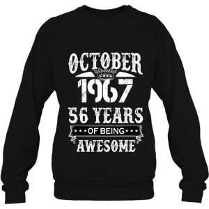 Cute October 1967 56 Years Of Being Awesome Birthday Costume 4