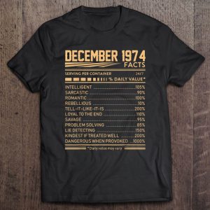 December 1974 Facts Serving Per Container