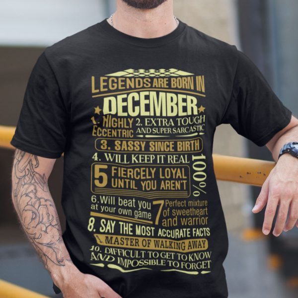 December Shirt Legend Are Born In December