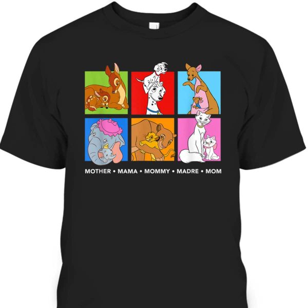 Disney Characters Colorful Mother’s Day T-Shirt Funny Gift For Mom