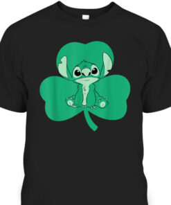 Disney Lilo And Stitch Green Shamrock St Patricks Day T Shirt 1