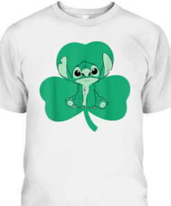 Disney Lilo And Stitch Green Shamrock St Patricks Day T Shirt 2