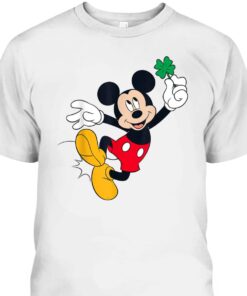 Disney Mickey Mouse Heel Click Shamrock St Patrick's Day T Shirt 1