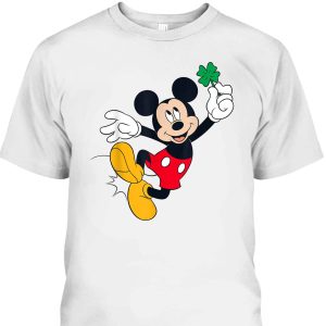 Disney Mickey Mouse Heel Click Shamrock St Patrick’s Day T-Shirt