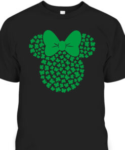 Disney Minnie Mouse Icon Green Shamrocks St Patricks Day T Shirt 1