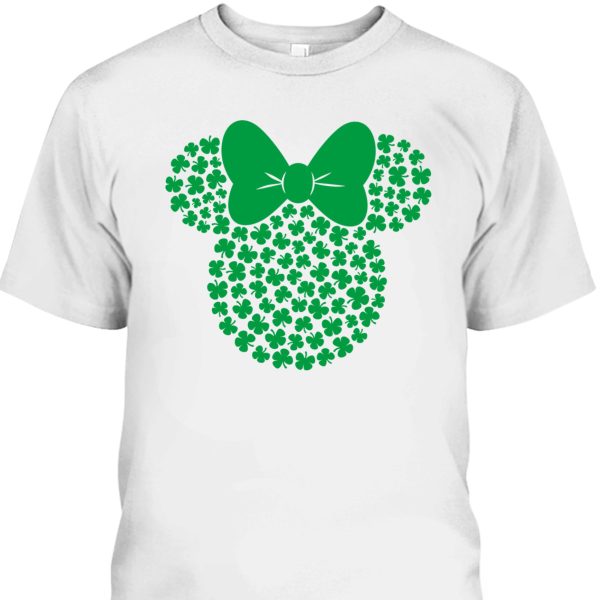 Disney Minnie Mouse Icon Green Shamrocks St Patrick’s Day T-Shirt