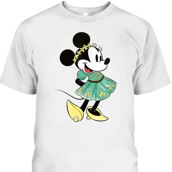 Disney Minnie Mouse Shamrock Dress St Patrick’s Day T-Shirt