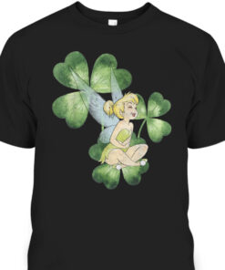 Disney Peter Pan Tinker Bell Clover St Patricks Portrait T Shirt 1