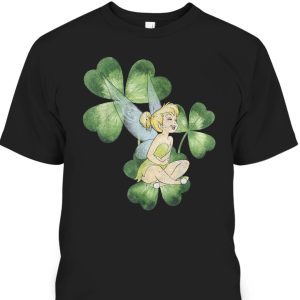 Disney Peter Pan Tinker Bell Clover St Patrick’s Portrait T-Shirt