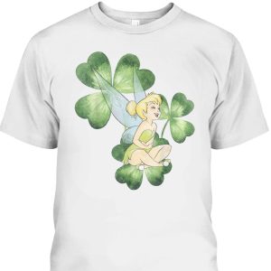 Disney Peter Pan Tinker Bell Clover St Patrick’s Portrait T-Shirt