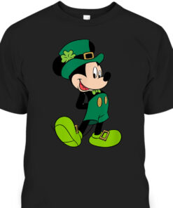 Disney St Patricks Day T Shirt Mickey Leprechaun Green 1
