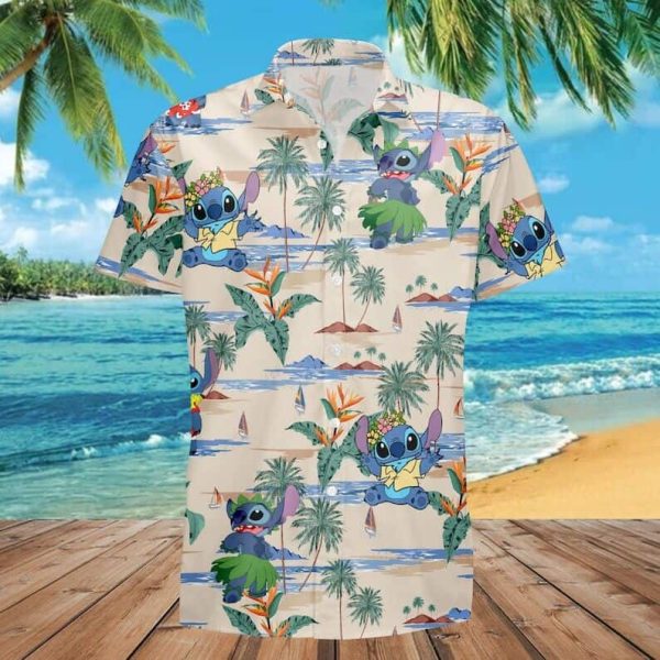 Disney Stitch Hawaiian Shirt Cool Gift For Beach Lovers