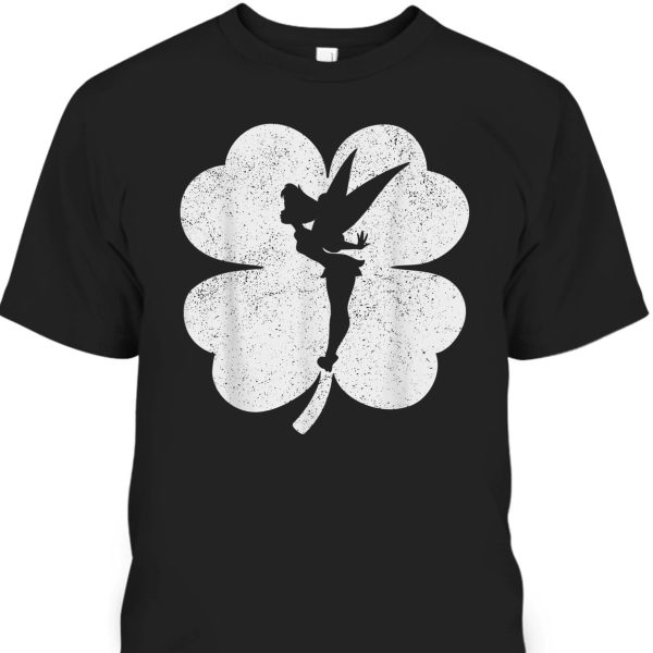 Disney Tinker Bell Shamrock Silhouette St Patrick’s Day T-Shirt