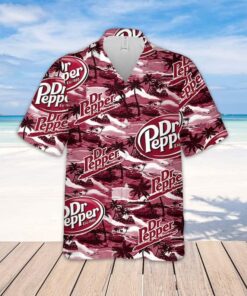 DrPepper Beer Hawaiian Shirt Island Pattern Gift For Beach Holiday 2