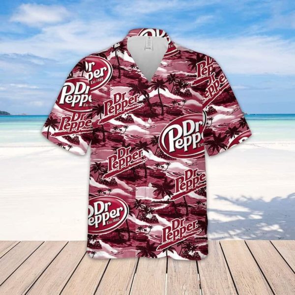 Dr.Pepper Beer Hawaiian Shirt Island Pattern Gift For Beach Holiday