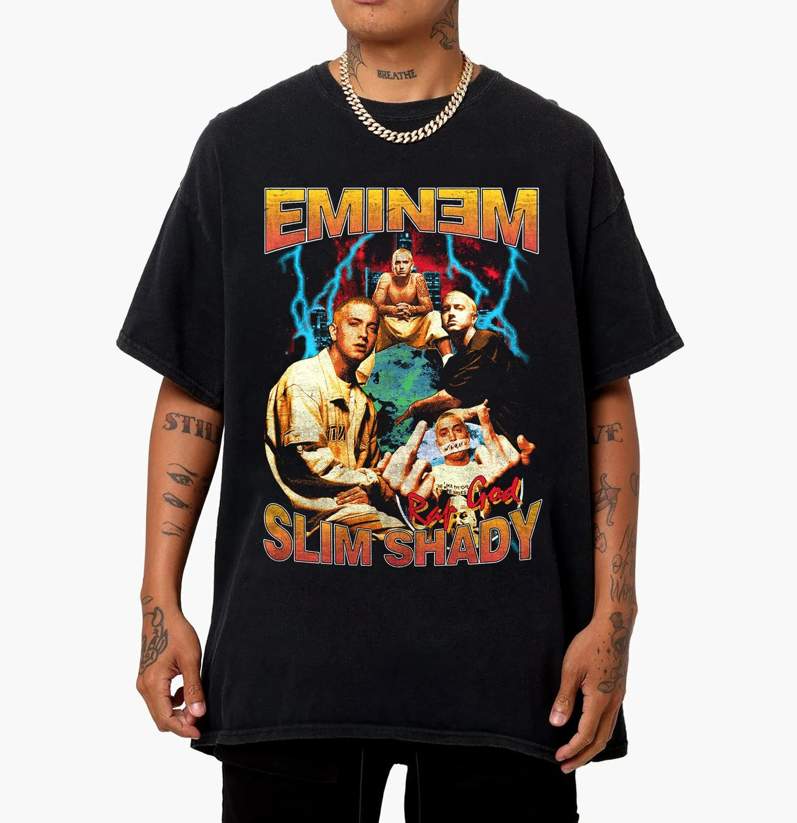 Eminem slim shady Tシャツ エミネム Rap Vintageダブルステッチ