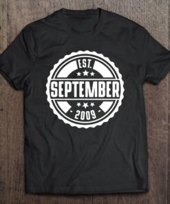 Est September 2009 Happy Birthday Gift Vintage Retro 1