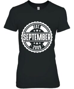 Est September 2009 Happy Birthday Gift Vintage Retro 2