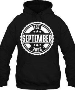 Est September 2009 Happy Birthday Gift Vintage Retro 3